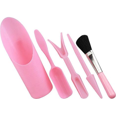 Ensemble d'outils de jardinage pour la plantation de plantes succulentes (1 ensemble, plastique rose) (1/5)