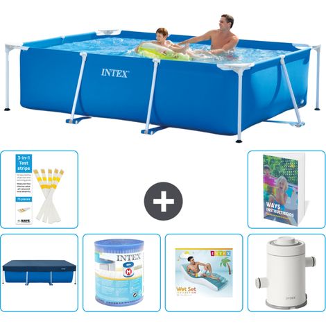 Intex Piscina con estructura Rectangular - 260x160x65 cm - 7-piezas  S113