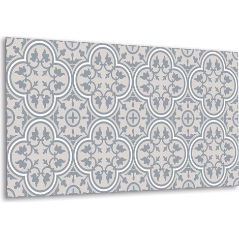 Panneau mural en vinyle autocollant - Lambris PVC - 100 cm x 50 cm - Motif floral (1/5)