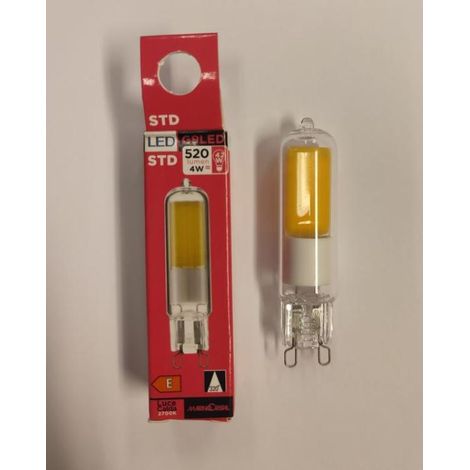 Lampadina led in vetro marino cristal std-bispina 4w 2700k g9-21682