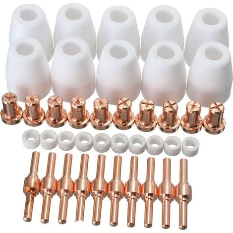 40 Pièces Consommables de Coupeur de Plasma pour Torche PT-31 LG-40 CUT-40 50 (1/5)