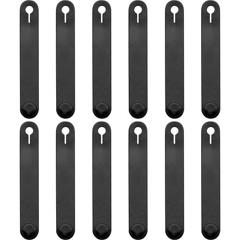 Collier de Serrage Silice, Réutilisables Collier de Serrage, Serre-Câbles électriques Silicone Cable Management pour Moto, Ordinateur, Maison, Bureau, Cuisine, école (80MM, 12 pièces)