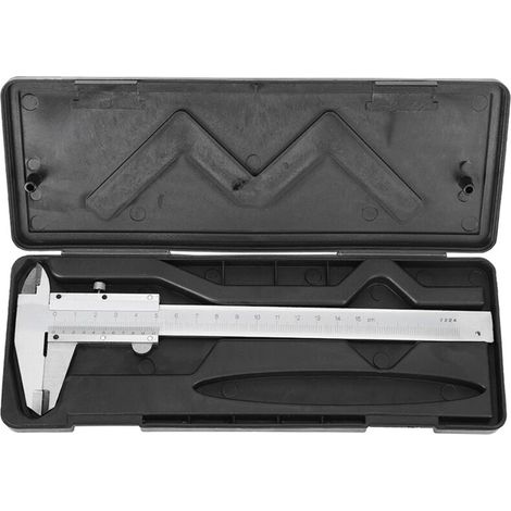 Calibro a corsoio AIPERQ Jeffergarden in acciaio al carbonio, con scala Vernier, strumento di misurazione di alta precisione per uso domestico (0-150 mm). (1/4)