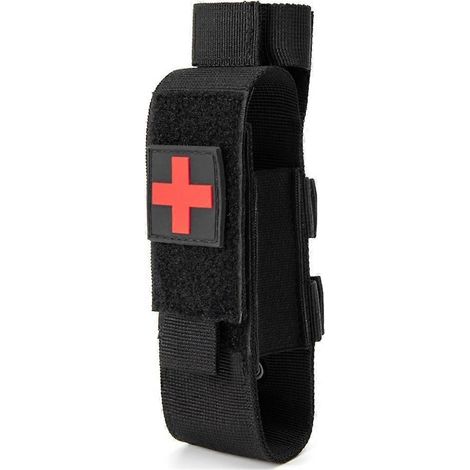 Pochette pour garrot, sac étanche pour ciseaux, pochettes de survie portables pour activités de plein air, petite trousse pour équipement de randonnée et d'escalade, couleur kaki (1/5)