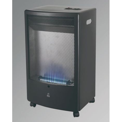 ESTUFA FM BLAUE-38 LLAMA AZUL 3800W NEGRA