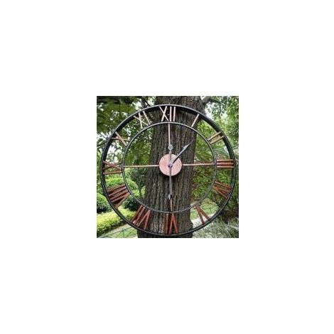 Horloge de Jardin Horloge Murale de Jardin en Plein air Grande Horloge de Jardin en Chiffres Romains Horloge Extérieure en Fer Horloge Extérieure,40cm/16inch (1/5)