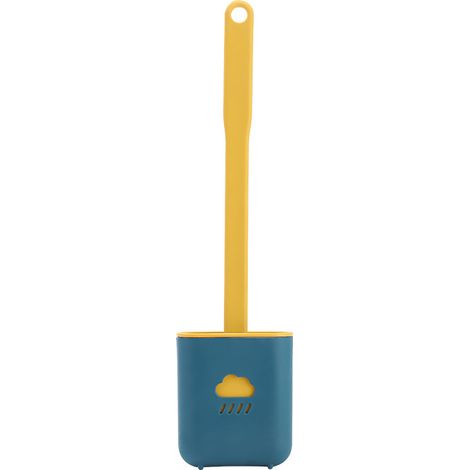 Brosse De Toilette - Tete Plate En Tpr - Support De Suspension Integre - Sechage Rapide - Pour Salle De Bain - 1 Piece (1/5)
