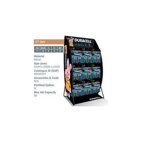 ESPOSITORE DA BANCO DURACELL 9 GANCI