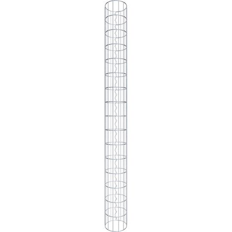Gabiondeco - Colonne de Gabion ronde. diamètre 22 cm. maille 5 x 10 cm - Hauteur : 160 cm - Made in Germany (1/5)