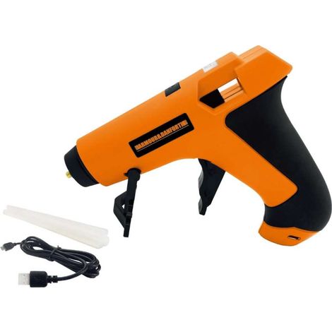Pistola per Colla a Caldo a Batteria 3,6V Ricaricabile - USB - 3 Stick