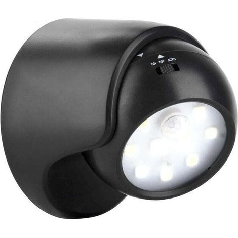 Kabelloser LED-Fluter mit Bewegungsmelder für den Innen- und Außenbereich – Batteriebetrieben – Schwarz (1/4)