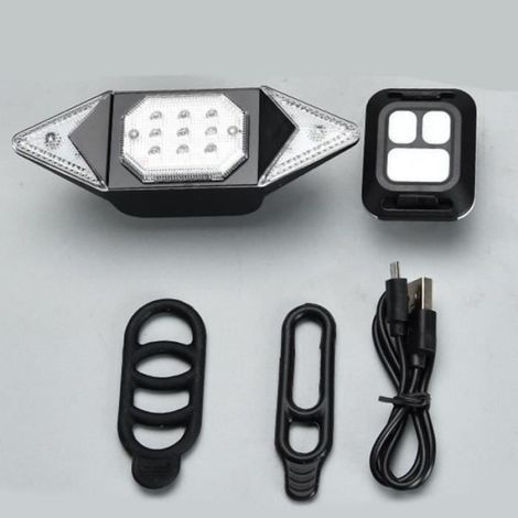 Clignotant Vélo, Feu Arriere Vélo, Feux Clignotant Vélo sans Fil Rechargeable USB Cyclisme Lumière Davertissement (1/4)
