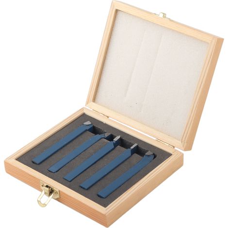 Jeu de 5 outils de tournage avec plaquettes en carbure, 10 x 10 mm (1/5)