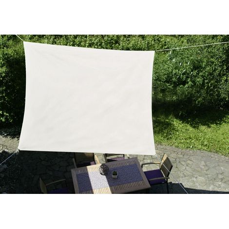 GO-DE Sonnensegel 360 x 360 cm quadratisch UV-Schutz 50+ Sonnenschutz (1/2)