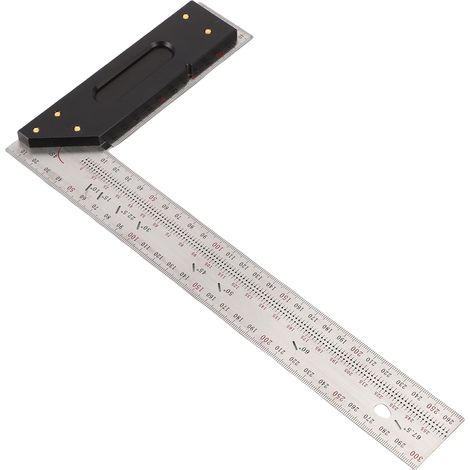 Équerre de précision 300 mm en acier inoxydable, marqueur d'angle multifonctionnel pour la construction en bois (1/5)