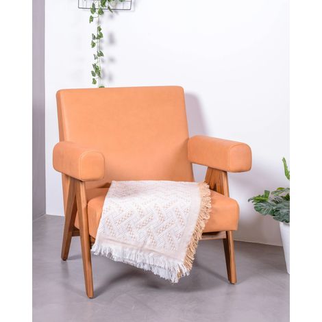 Nest Dream - Fauteuil vintage en teck - Compass S - Orange (1/5)