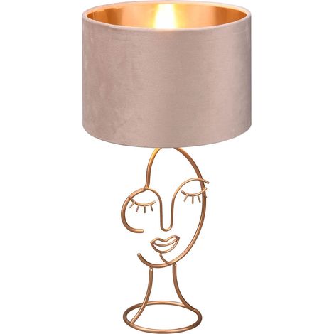 Lampe table MARY RL dorée abat-jour beige luxe E27 60W (1/5)