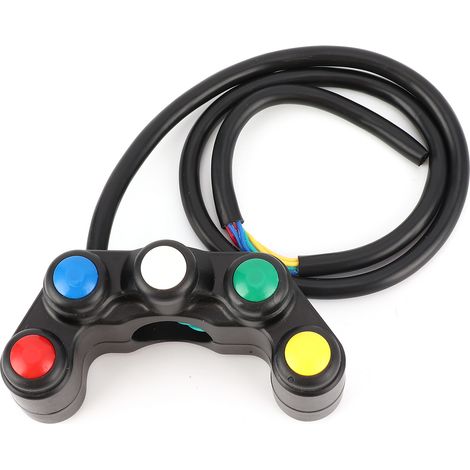 Interrupteur étanche 5 boutons pour guidon 22mm, compatible ATV et moto (1/5)