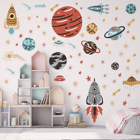 stickers Muraux Vaisseau Spatial Autocollants Muraux Mural Stickers Pour Chambre Salon Mur Tv (1/5)