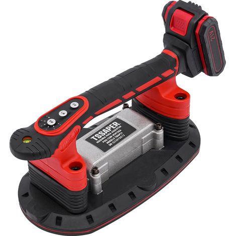 Herramienta para la instalación de azulejos, velocidad ajustable, ventosa eléctrica, color rojo. (1/2)