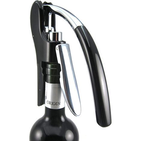 Tire-bouchon professionnel en alliage de zinc de qualité supérieure, avec coupe-capsule et ouvre-bouteille intégré.-AquaForge (1/5)
