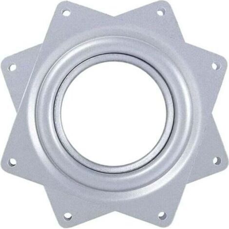 Ahlsen – Plateau pivotant 9,5 x 9,5 cm – Acier galvanisé – Rotation 360° – Capacité 30 kg – Pour meubles et étagères