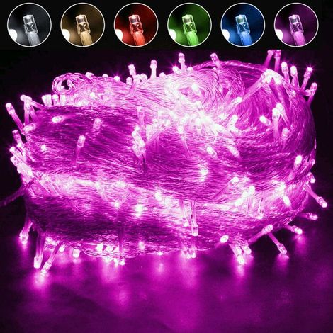 1 Guirlande Lumineuse,100M,1000 LEDs,Rose,8 Modes,Mémoire,Extérieur,Intérieur,Noël,Halloween,Fête