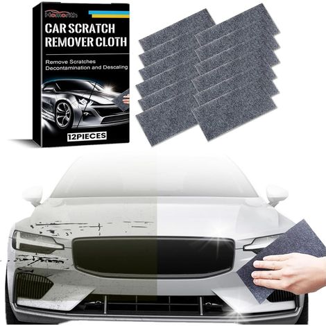 12 pièces en tissu Nano Sparkle élimine les rayures et les taches, Nano Sparkle Cloth pour restaurer la brillance de la peinture pour tous les véhicules (1/5)