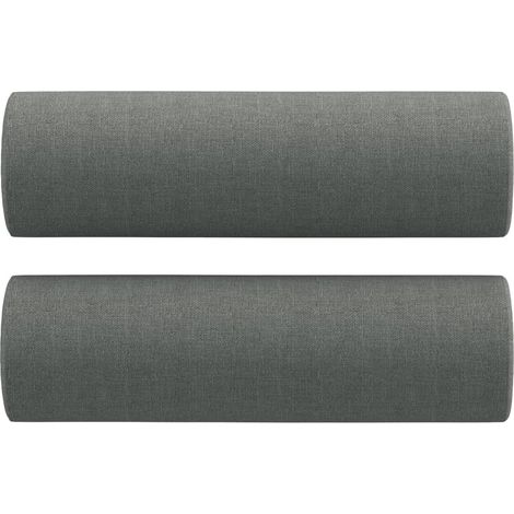 Maison Exclusive - Cojines decorativos 2 uds tela gris oscuro 15x