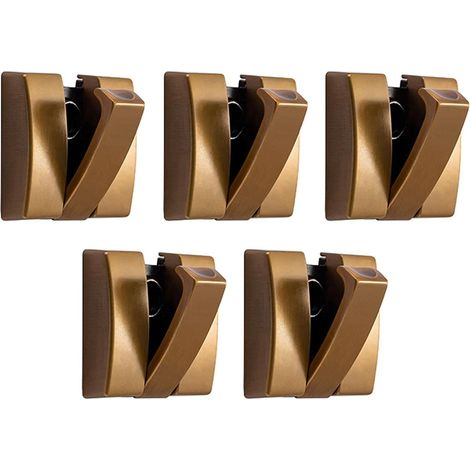 Perchero plegable de aluminio para pared con 5 ganchos, para baño.