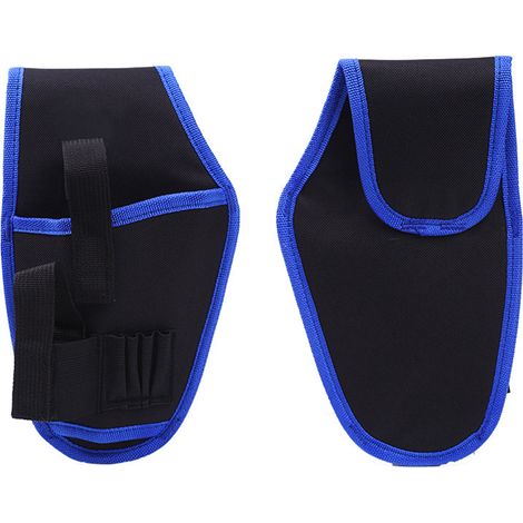 Sacoche à outils multifonctionnelle portable en toile Oxford, organisateur de rangement pour réparation, électricien, avec ceinture, bleu, L106 25x10cm