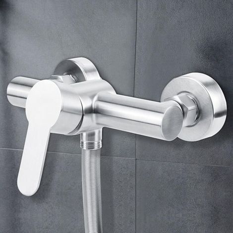 Robinet de douche, 304 robinet de douche en acier inoxydable Douche de salle de bain Robinet d'eau froide chaude G1/2in(304 Stainless Steel) (1/5)