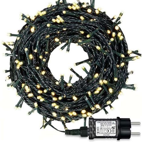 Luci di natale catena luminosa 100 led luce calda per esterno el-72821lc (1/3)
