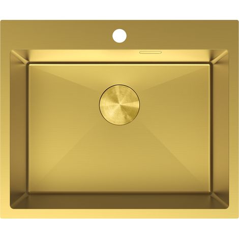 Mexen Solix Edelstahlspüle 1-Becken 600 x 500 mm, gold - 6408601000-55