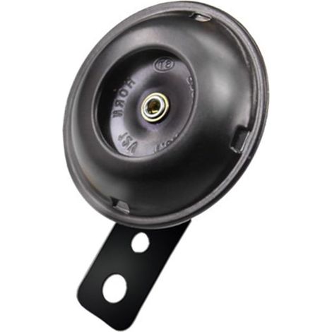 Klaxon sonore universel 12 V Etanche Rond klaxon Klaxon moto 1.5A 105db pour moto véhicule voiture camion cyclomoteur scooter(NOIR) (1/4)