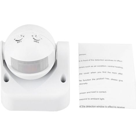 Capteur Infrarouge Humain DC9-24V Étanche avec Interrupteur à Détection de Mouvement Réglable
