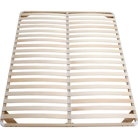 Sommier cadre à lattes 140 x 190 cm - 2x19 lattes - Sans pieds - Beige - KALISTA de YSMÉE