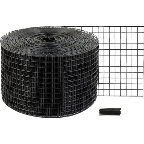 Grille Protection Panneau Solaire Treillis Anti-Oiseau Rouleau 20,3 cm x 30,5 m Maille Acier Revêtement PVC et 50 Attaches (1/5)