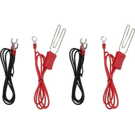 Lot de 2 Connecteurs de Ruban électrique pour Clôture de Ferme D'élevage, Kit de Connecteurs à Crochet en Acier Inoxydable, Accessoire de Borne M8, Connecte et Fixe la Clôture de (1/4)