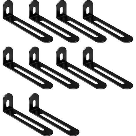 10 Pieces Adjustable L-Shaped Furniture Brackets (1/5)