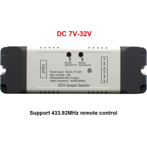 Accessoire pour automatisation et domotique, équipement de commande et de sécurité pour la maison,2ch DC7-32V RF433 (1/5)