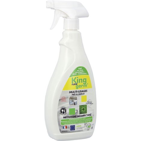 Spray Degraissant Flash'Germ PAE 750ml - Acide Lactique Vegetal - Bactericide Virucide - Sans Alcool ni Chlore (1/3)