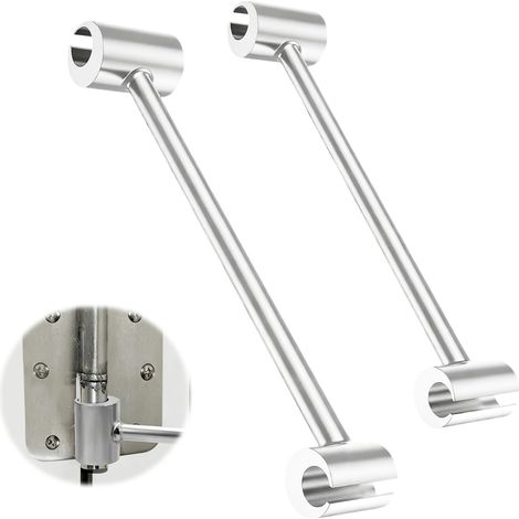 Juego de 2 llaves de ajuste para bisagras de puerta - Herramienta de doblado para puertas cortafuegos - 14/19 + 23/25 mm