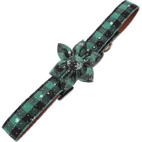 Collar ajustable para perros, collar navideño para gatos y perros, color verde, para mascotas. (1/5)
