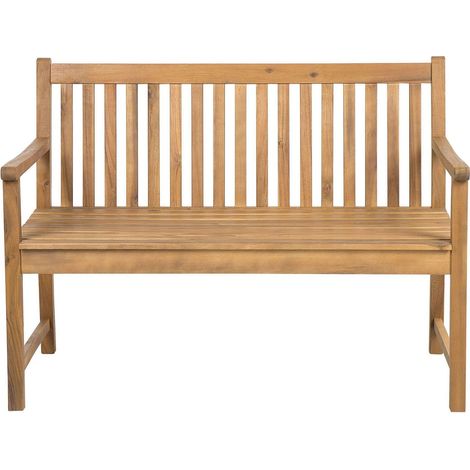 Garden Bench VIVARA 120 cm Certified Acacia Wood Light Brown