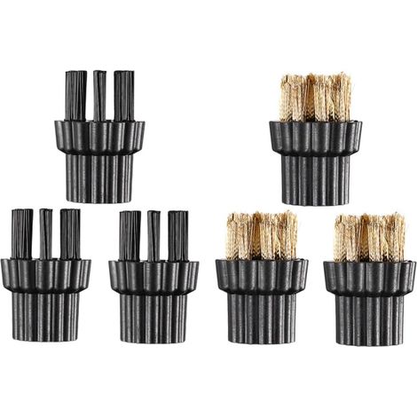 6pcs Brosses Propres pour Nettoyeurs Vapeur Domestiques en Métal et Plastique, Accessoires de Remplacement Efficaces pour Nettoyage Maison et Bureau (1/5)