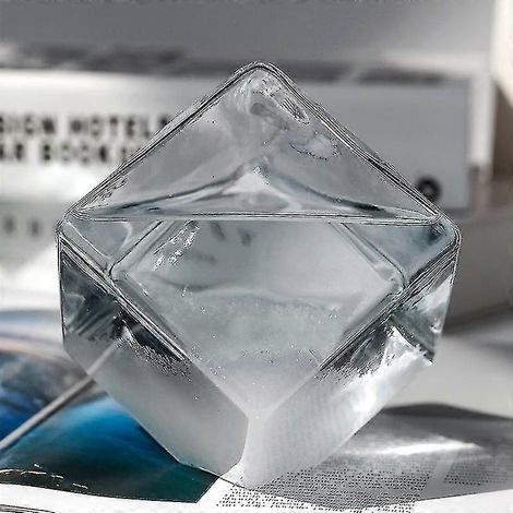 Baromètre en verre tempête - Bouteille de prévision météo en forme de cube, bleu, grand format, design créatif et tendance. (1/3)