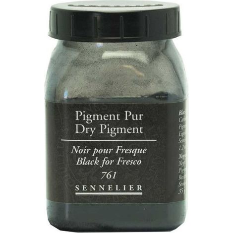 Pigment pour peinture - SENNELIER - Noir - Pot 200 ml - Haute qualité - Création de teintes