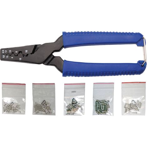Herramienta manual BGS pinza engarzadora 175 mm 150 terminales