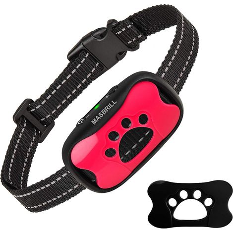 Collier Anti-aboiement Chien Rechargeable, Dispositif Anti Aboiement pour Petit Moyen Grand Chien, Collier Anti-aboiement Dressage Chien avec Vibration et Bip 7 Niveaux de Sensibilité H648 (1/5)
